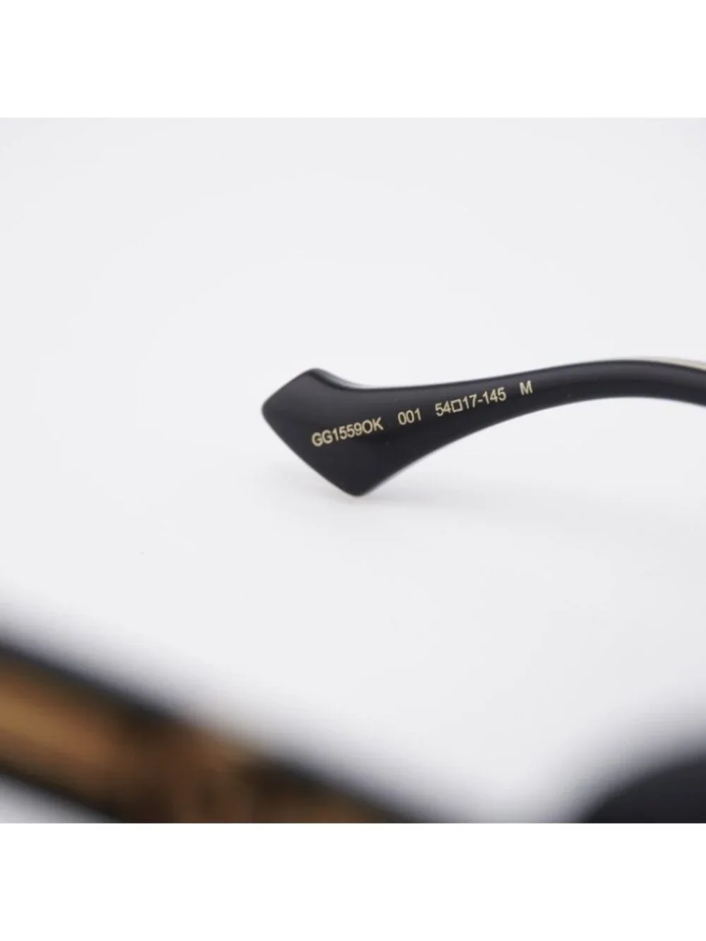 Gucci GG1559OK 001 Eyeglasses Shiny Black 54mm Cat Eye Frame